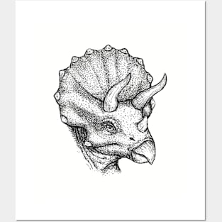 Triceratops Portrait Posters and Art